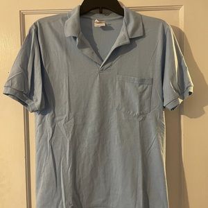 Blue collared shirt